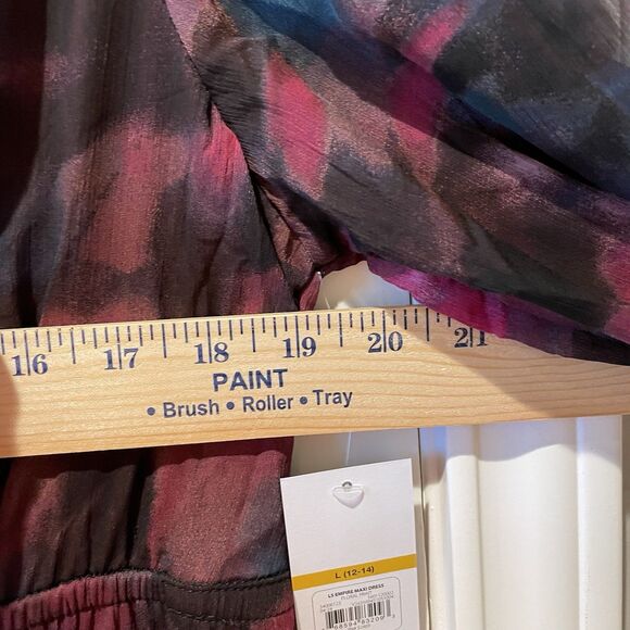 Sofia Vergara Women’s Boho Empire Maxi Dress Floral POCKETS Size Large 12/14 NEW - Picture 4 of 12